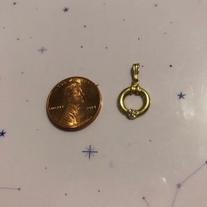 Tiny gold circle charm/pendant
